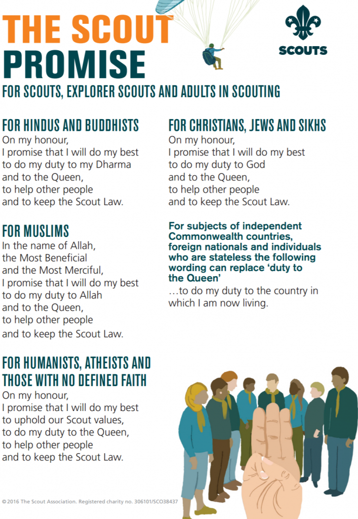 Scouts Values 4th Bolsover Scout Group